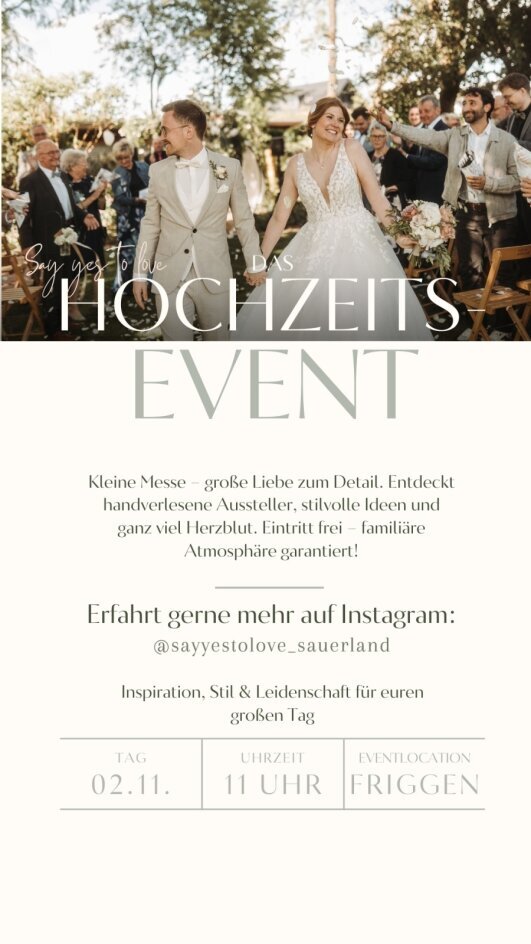 Hochzeitsmnesse Lennestadt Olpe Siegen Hilchenbach